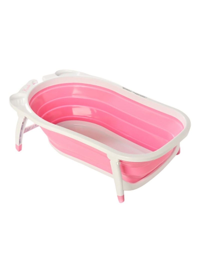 Pikkaboo Baby Foldable Portable Non-Slip Bath Tub - Pink - Image 1