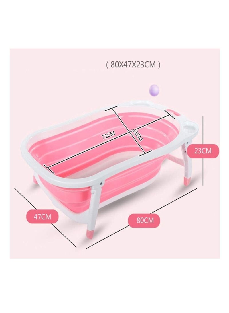 Pikkaboo Baby Foldable Portable Non-Slip Bath Tub - Pink - Image 3