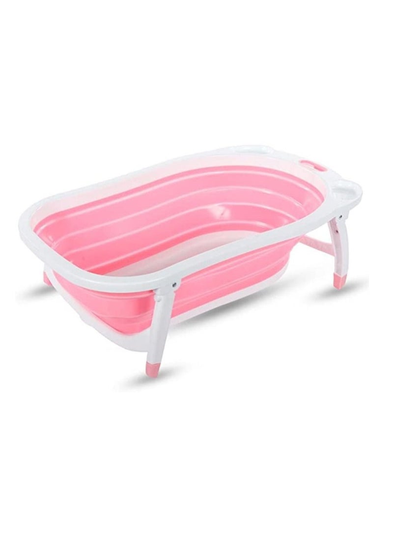 Pikkaboo Baby Foldable Portable Non-Slip Bath Tub - Pink - Image 2