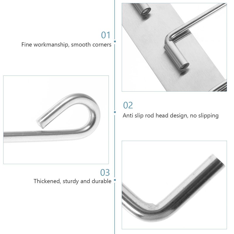 Punch Free Stainless Steel Rotating 3 Bar Towel Rack Wall Mounted Towel Holder For Shower Vanity Bathroom - Image 4