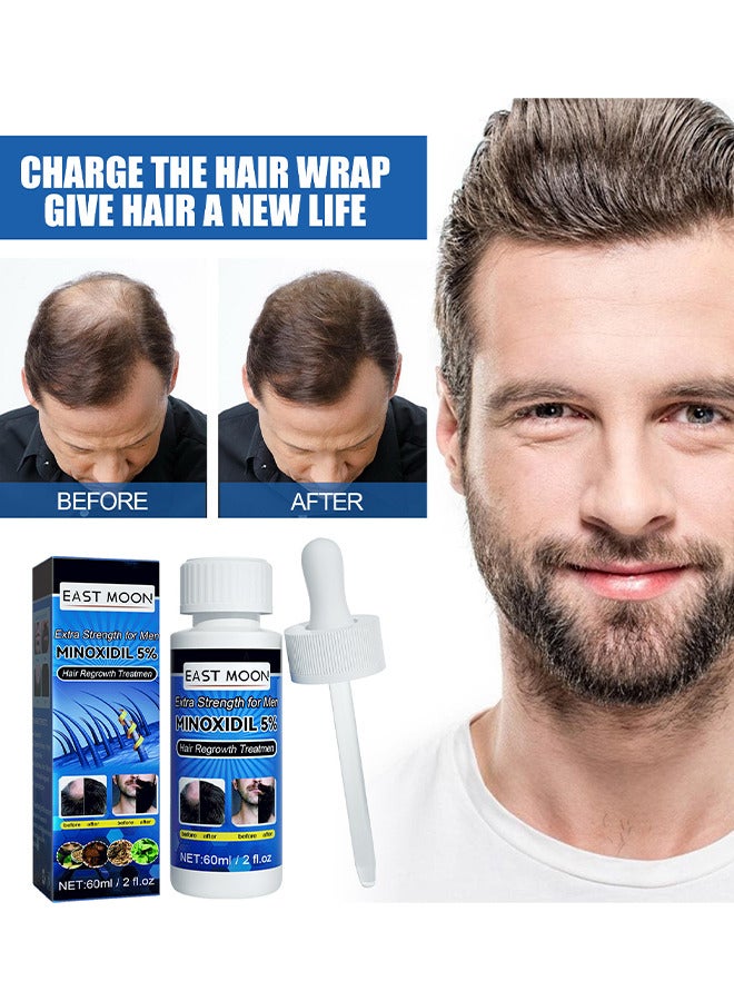 East Moon Extra Strength For Men, Minoxidil 5% For Promote Men's Hair And Beard Growth, Prevent Hair Loss, Care For Hair - Image 2