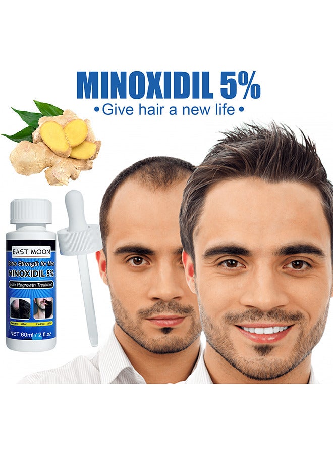 East Moon Extra Strength For Men, Minoxidil 5% For Promote Men's Hair And Beard Growth, Prevent Hair Loss, Care For Hair - Image 5