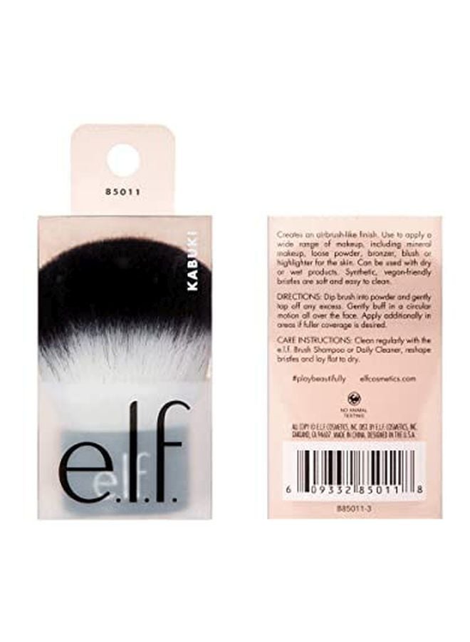 elf 3-Piece Kabuki Face Brush Black/Brown/White - Image 3