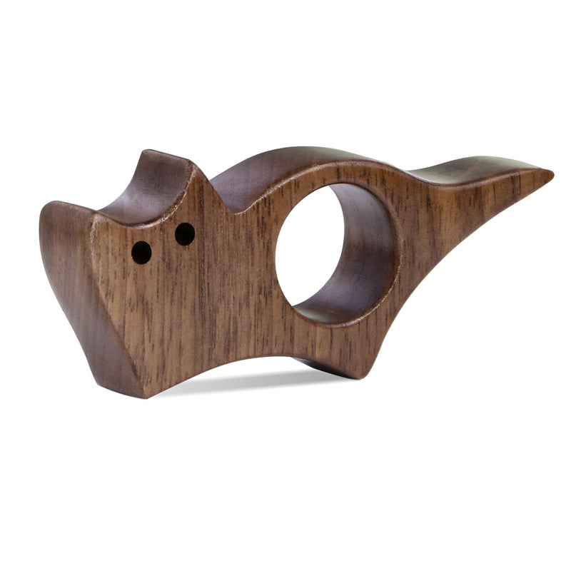 WACANTIC Cat Book Page Holder, Smooth Finish Walnut Wood Book Holder for Reading, Ideal Book Reader Gifts & Reading Accessories,Book Worm Gifts for Women, Thumb Book Page Holder - Book Lovers & Literary Gifts - Image 1