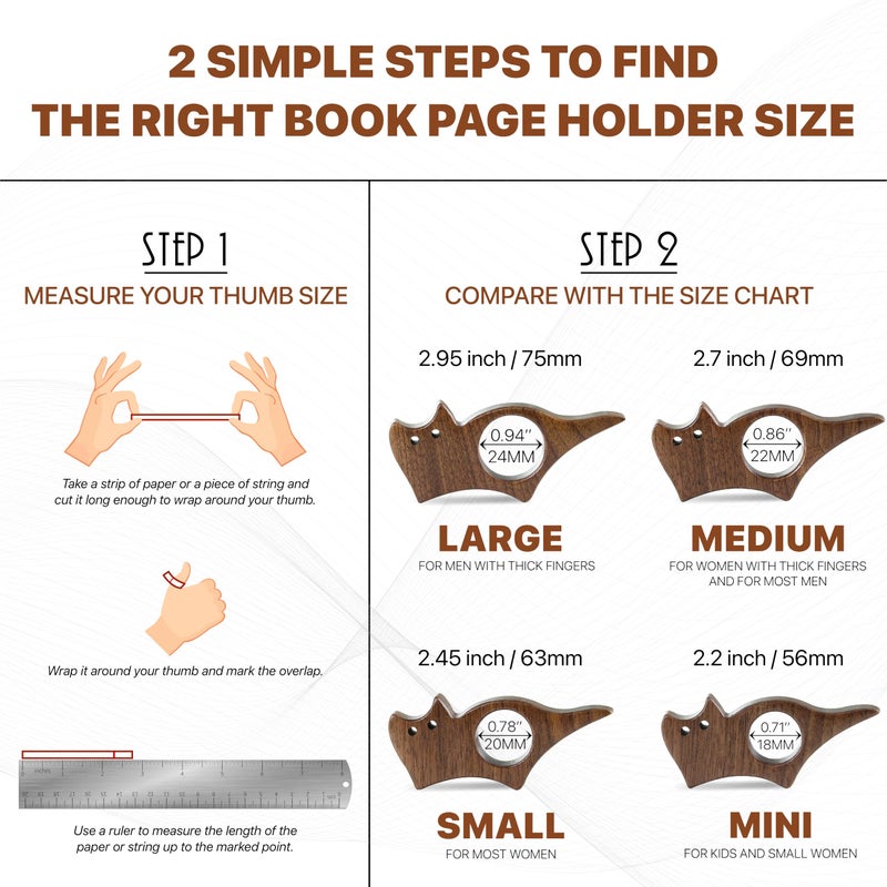 WACANTIC Cat Book Page Holder, Smooth Finish Walnut Wood Book Holder for Reading, Ideal Book Reader Gifts & Reading Accessories,Book Worm Gifts for Women, Thumb Book Page Holder - Book Lovers & Literary Gifts - Image 3