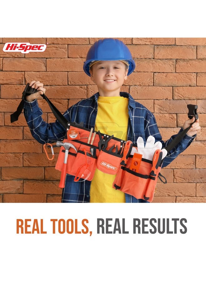 Hi-Spec Hi-Spec 16pc Orange Kids Tool Kit Set & Child Size Tool Belt. Real Kit for DIY Building, Woodwork & Construction Learning for Kids - Image 5