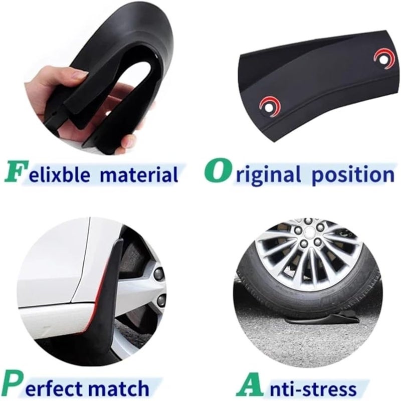 2018 2019 هيونداي سوناتا أمامي خلفي لوحات الطين واقيات الرش مجموعة 4 قطع - Image 5