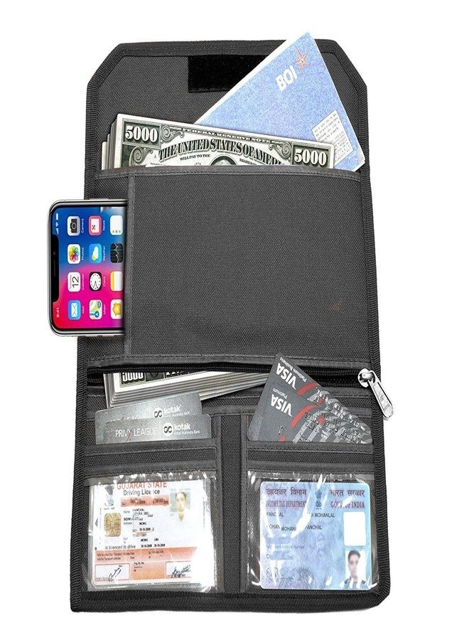 GreatDio Multipurpose Multi Pocket Expanding Cheque Book Holder Travel Organizer Document Bag for Small Accessories- Color May Vary - Image 1