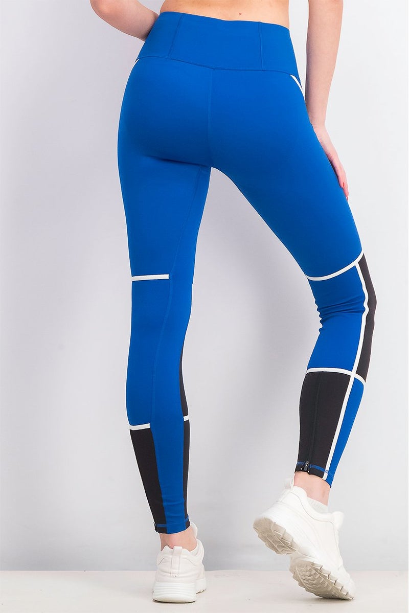 PUMA Womens Powershape Legging, True Blue and Black - Image 3