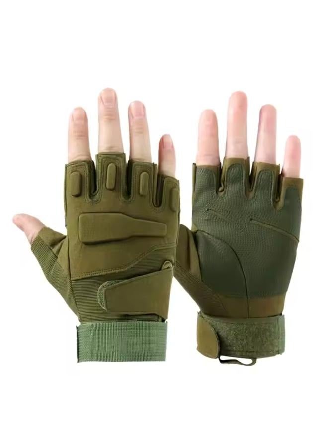 Generic 1 Pair XL Gloves Fingerless for Men Airsoft Gloves Paintball Gloves for Hunting Riding Cycling Gloves  - Image 1