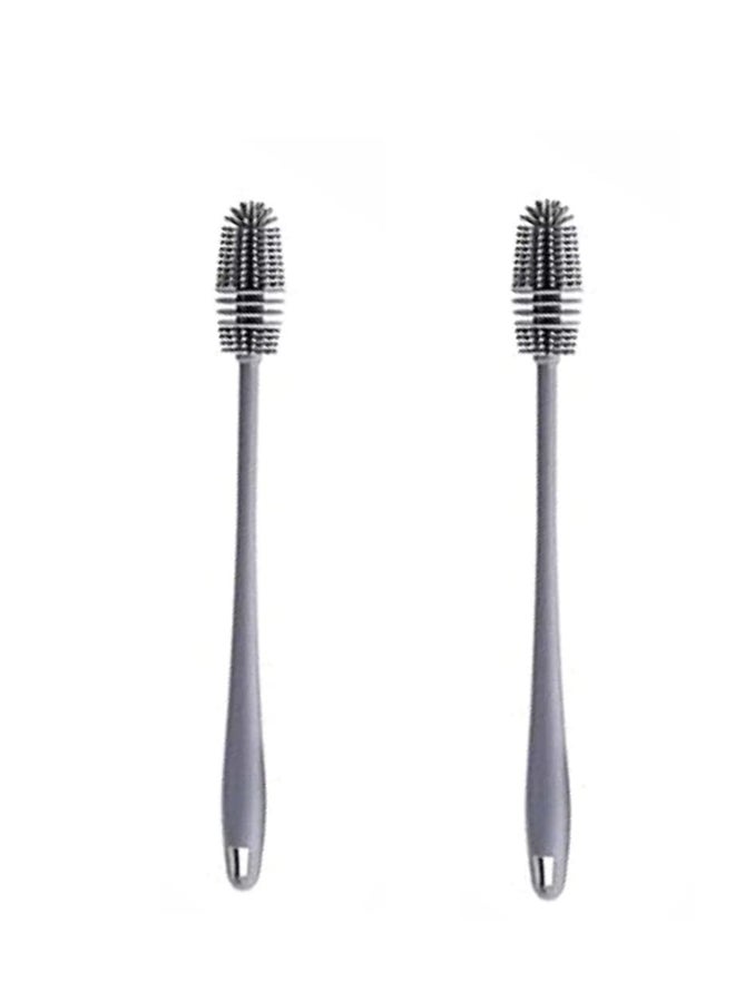 Morovik Long Bottle Cleaning Brush For Washing Water Bottle, Narrow Neck Containers, Hydro Flask, Vacuum Sports Bottle, Vase And Glassware (Pack Of 2) 