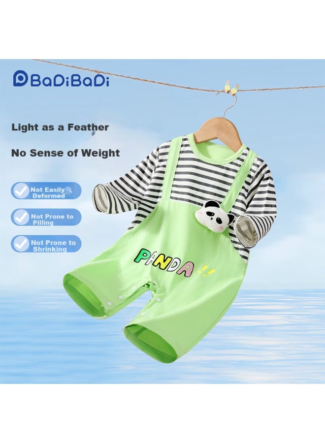 Badibadi Autumn Pure Cotton Baby Romper Long Sleeve Air Conditioning Clothes Unisex Baby Children'S Clothing Colorful Panda 100Cm - Image 1