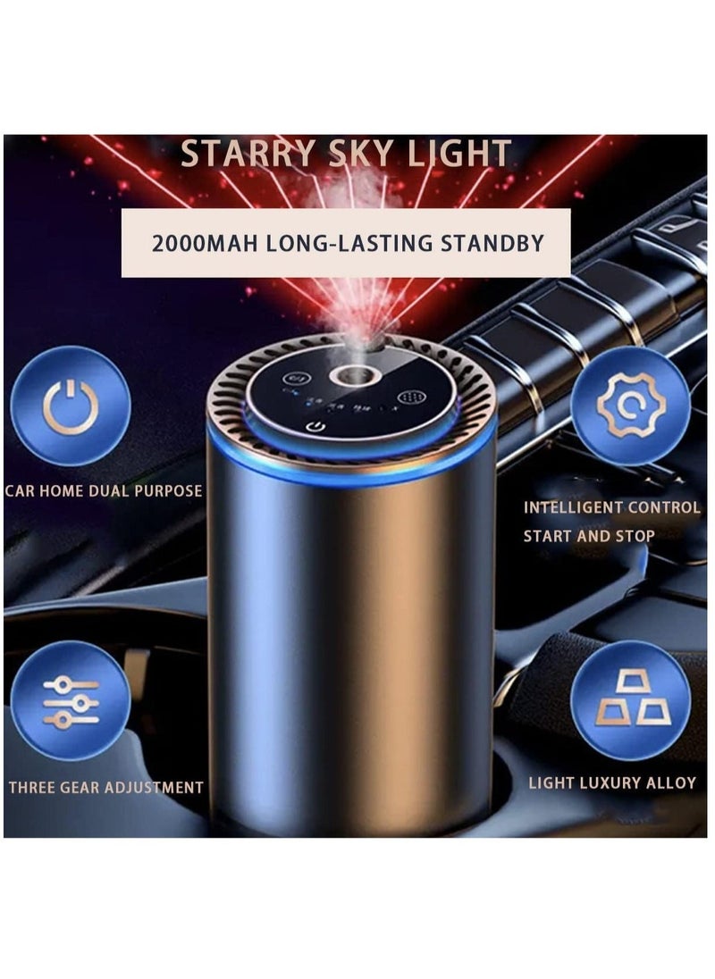 Car Air Fresheners,Portable AI Car Diffuser With Star Projector Light,20000Ma Long Standby Aromatherapy,Luxury Car Accessories【Gift Choice】,Black - Image 1