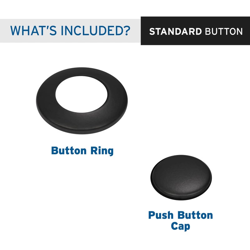 InSinkErator STC-MTBLK Push SinkTop Switch Button, Matte Black - Image 2
