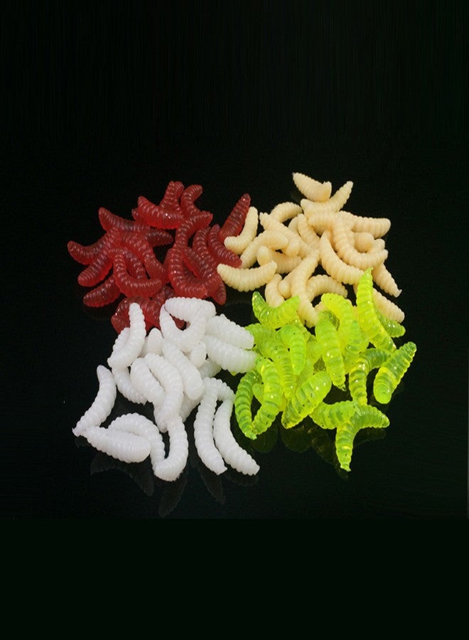 OriGlam 100pcs Fresh Water Fishing Bait, Soft Plastic Worms, Bass Fishing Worms, Soft Bait Shad Fishing Lures, Worm Baits - Image 2