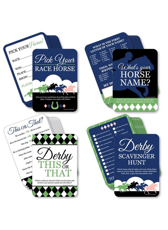 Big Dot of Happiness Big Dot of Happiness Kentucky Horse Derby - 4 Horse Race Party Games - 10 Cards Each - Gamerific Bundle  - Image 1