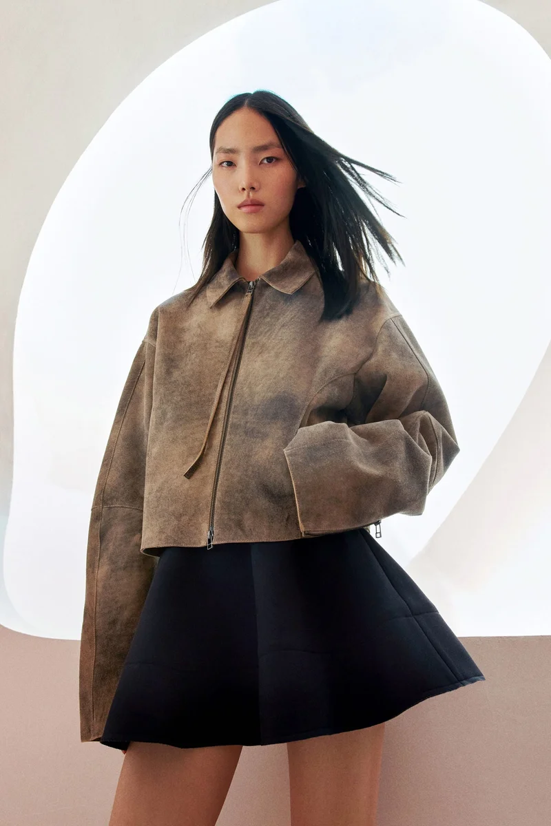 H&M Washed-look suede jacket