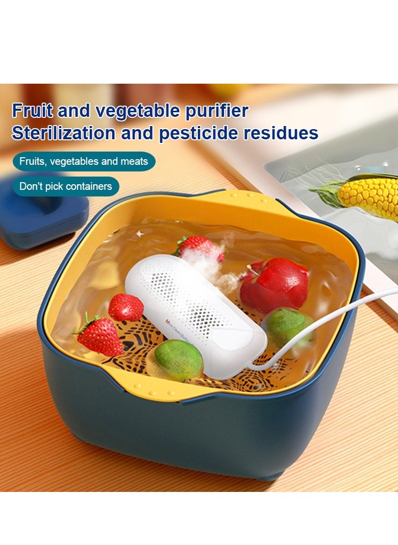 Fruit And Vegetable Washing Machine,  Multifunctional Fruit And Vegetable Purifier Cleaning Machine, Capsule Shape Disinfection Machine For Cleaning Fruits And Vegetables