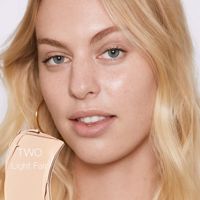 Saie Slip Tint Tinted Moisturizer with SPF 35 - Light Coverage, Glowy Skin Tint & Mineral Sunscreen for Face with Hydrating Hyaluronic Acid - Summer Makeup Essential - Shade Two (1.35 oz) - Image 4