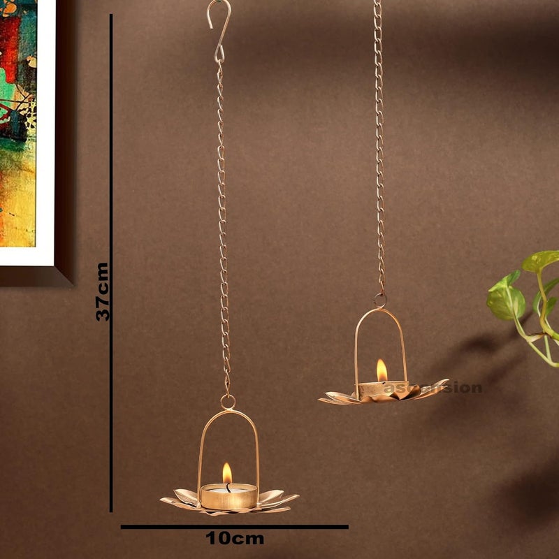 Ascension Metal Sconce Votive Flower Wall Hanging Tealight Candle Holder Candle Holders for Home Decoration (Pack of 2) - Image 2