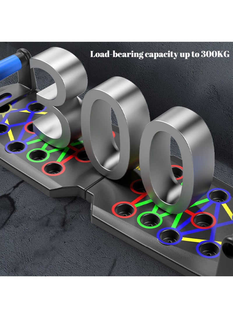 ليون هوم لوح دفع متعدد الوظائف | غير قابل للانزلاق وقابل للطي، محمول للاستخدام المنزلي، مع حبل شد، ومعدات تدريب عضلات الصدر والبطن" - Image 4