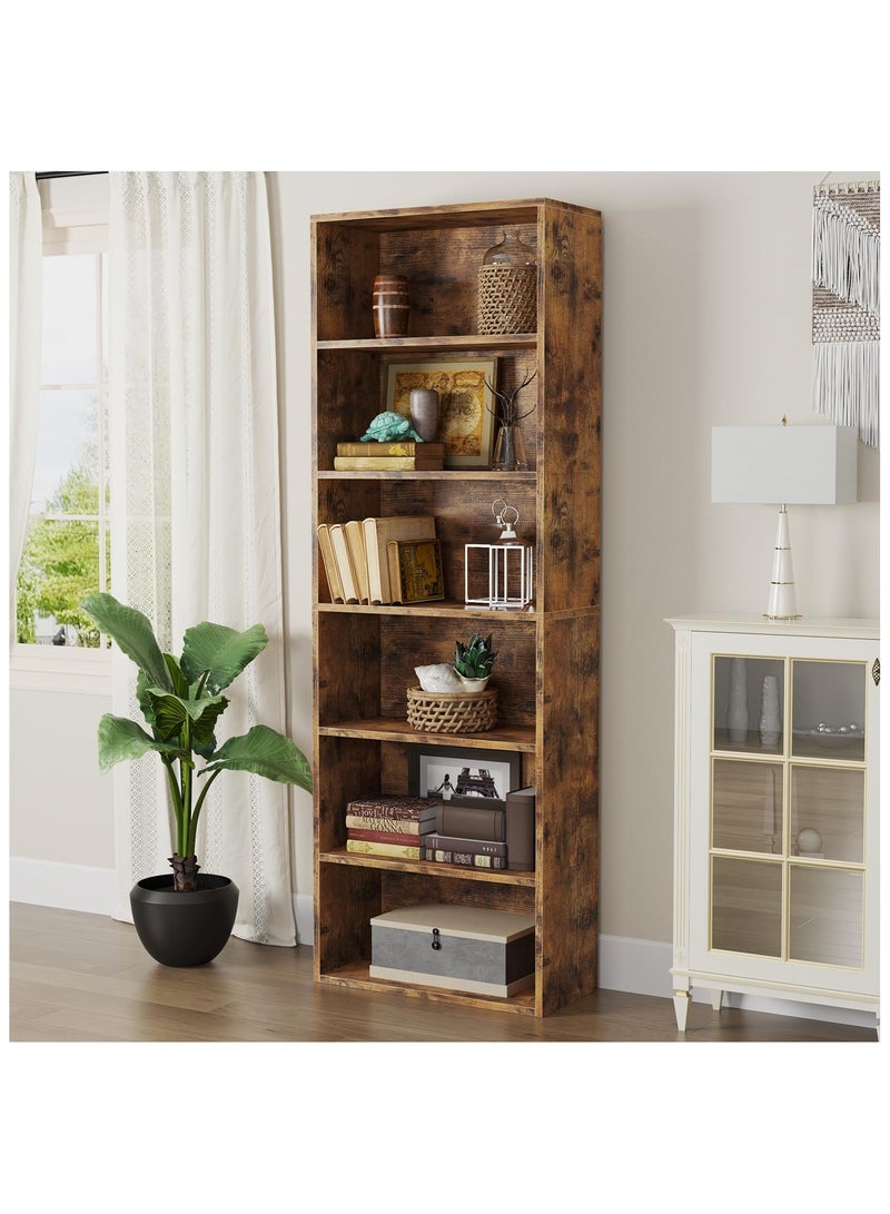 غوغويا أرفف كتب وخزائن كتب أرفف تخزين أرضية قائمة 6 طبقات عرض أرفف تخزين 180 سم خزانة كتب طويلة 180 سم أثاث ديكور منزلي للمكتب المنزلي، غرفة المعيشة، غرفة النوم - Image 1