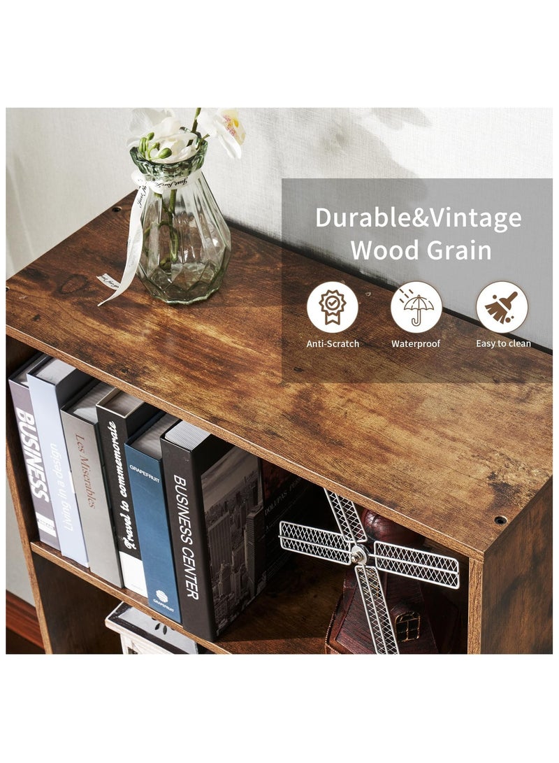 غوغويا أرفف كتب وخزائن كتب أرفف تخزين أرضية قائمة 6 طبقات عرض أرفف تخزين 180 سم خزانة كتب طويلة 180 سم أثاث ديكور منزلي للمكتب المنزلي، غرفة المعيشة، غرفة النوم - Image 3