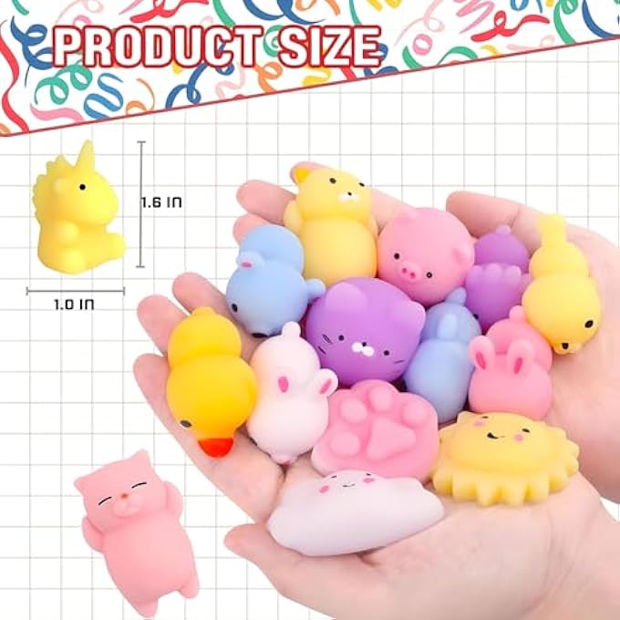 Ibecare Mochi Squishy Toys | Party favors for kids! birthday giveaways or return gifts for Birthday party kids | mini toys | goodie bags pinatas stocking fillers (24 Pcs) - Image 3