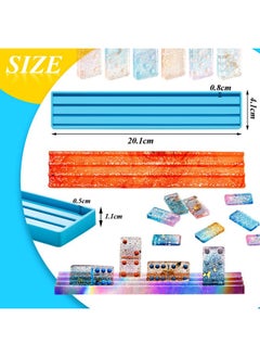 Patelai Domino Rack Mold Silicone Domino Holder Mold 3D Domino Tile Rack Mold Domino Tray Holder Epoxy Resin Casting Mold For Domino Tiles  - Image 2