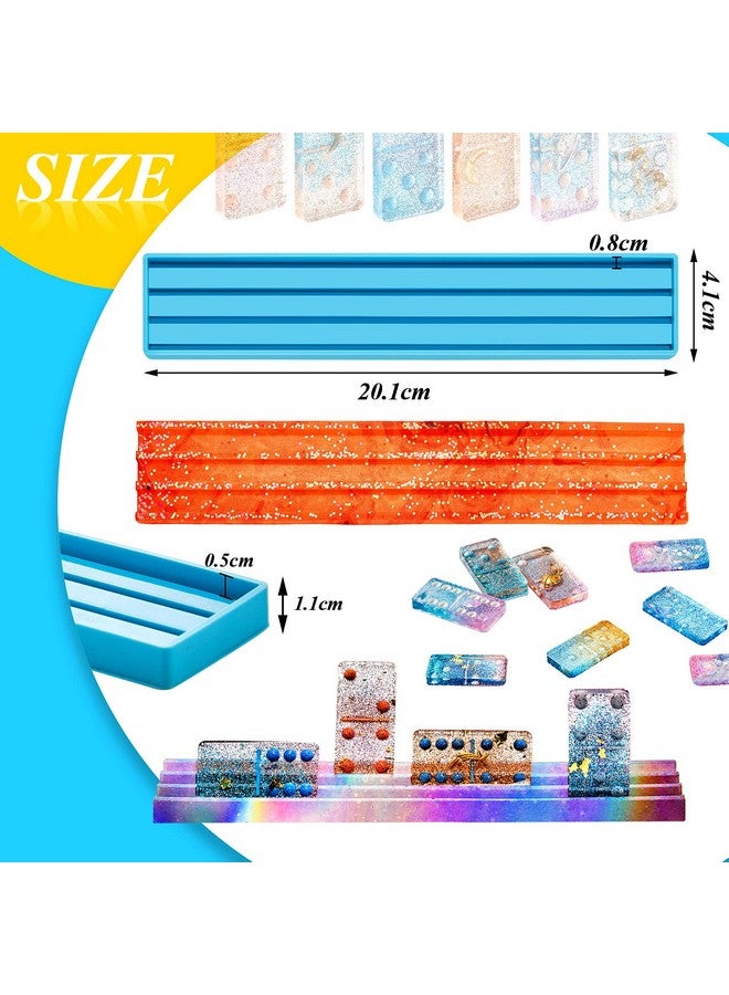 Domino Rack Mold Silicone Domino Holder Mold 3D Domino Tile Rack Mold Domino Tray Holder Epoxy Resin Casting Mold For Domino Tiles