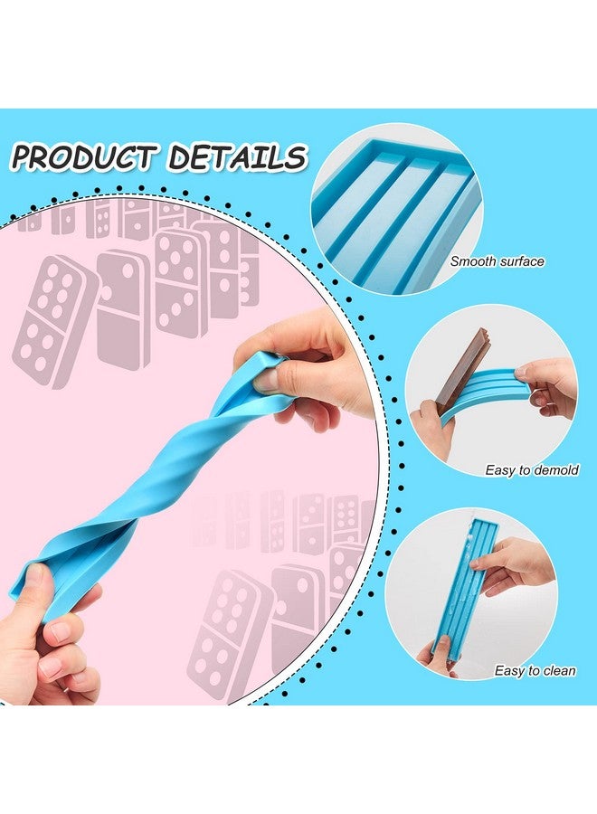 Domino Rack Mold Silicone Domino Holder Mold 3D Domino Tile Rack Mold Domino Tray Holder Epoxy Resin Casting Mold For Domino Tiles