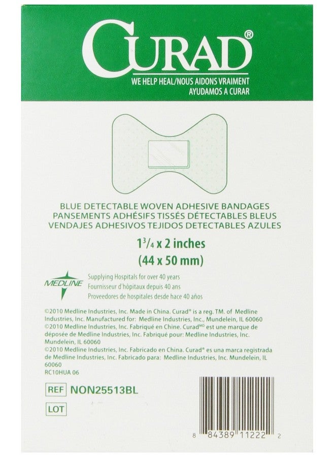 كيوراد ضمادات لاصقة لأطراف الأصابع من كيراد، ضمادة زرقاء قابلة للكشف، مناسبة لخدمات الطعام، 100 ضمادة، أطراف الأصابع 1.75 بوصة × 2 بوصة (قد تختلف العبوة) - Image 2