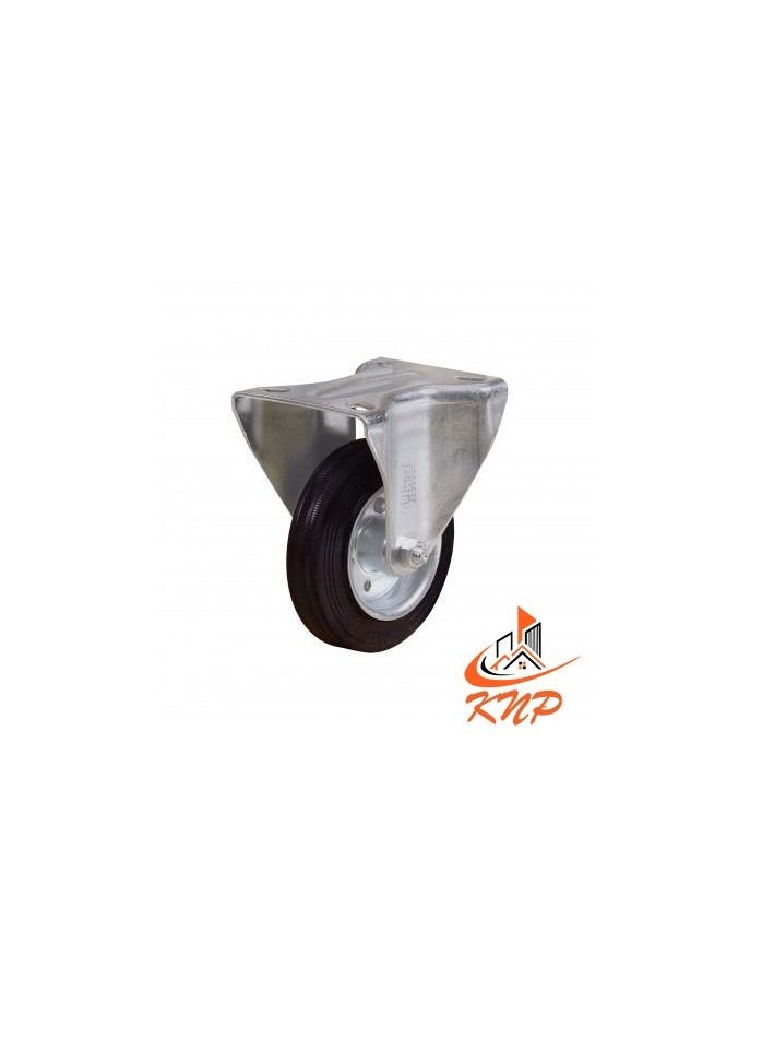 KNP Caster Wheel Rubber 8" Fixed  - Image 1