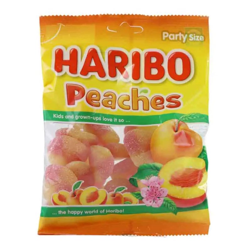 Haribo Peaches Fruit Flavour Jelly Candy- 160gms