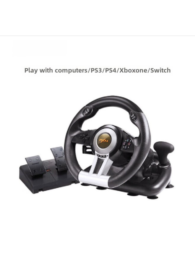 Lestat PXN V3PRO Racing Game Steering Wheel Compatible PC/PS3/4/xboxone/switch Black-Product Color:Orange  - Image 2