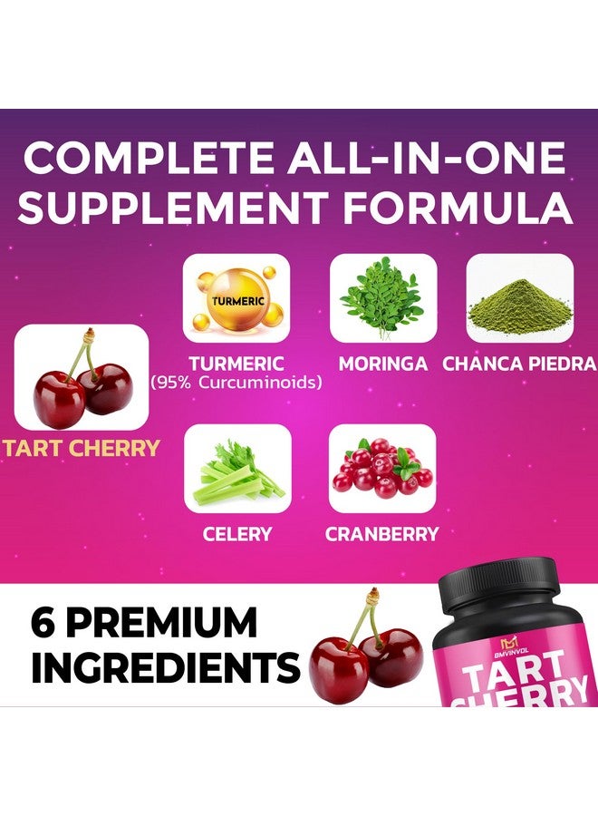 BMVINVOL BMVINVOL Tart Cherry 20:1 Extract - Plus Moringa, Chanca Piedra, Celery, Cranberry Extract and More - 90 Capsules - 3 Month Supply - Image 3