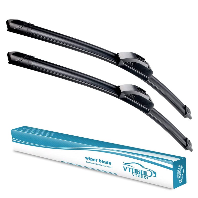 OEM Quality 2416 Premium AllSeason Auto Windshield Natural Rubber JHook Wiper BladesPack of 2