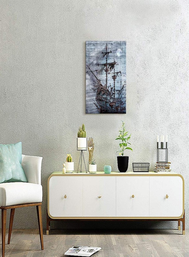 DZRWUBHS Canvas Wall Art for Bedroom Wall Decor for Bathroom Simple Life Abstract Black and White Art Ship Painting Modern Framed Office Canvas Art Prints Ready to Hang Pictures for kitchen Home Decorations - Image 4