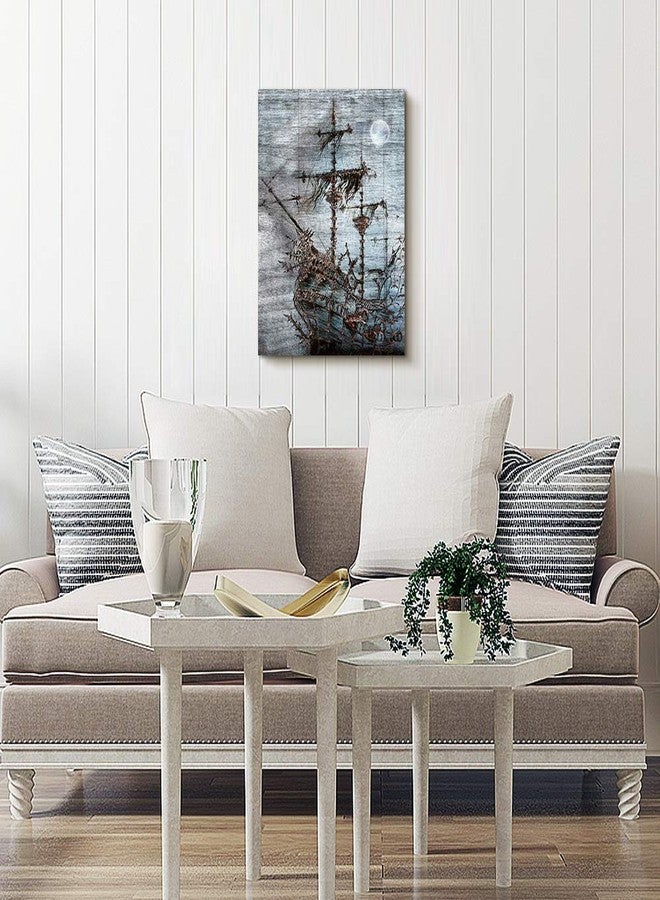 DZRWUBHS Canvas Wall Art for Bedroom Wall Decor for Bathroom Simple Life Abstract Black and White Art Ship Painting Modern Framed Office Canvas Art Prints Ready to Hang Pictures for kitchen Home Decorations - Image 2