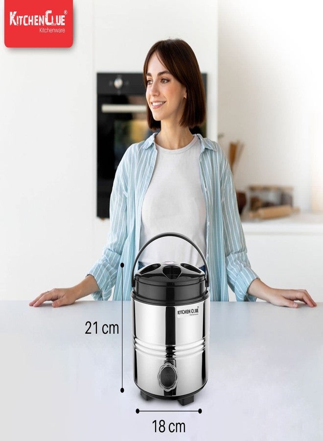 KITCHEN CLUE Stainless Steel Travel Water Jug 3 Liter, Silver - Fresh Quality Plastic & 304 Grade Quality Steel - Double Wall Thick PUF Insulation Keeps Water/Tea Hot & Cold for 4-5 Hours - Image 5