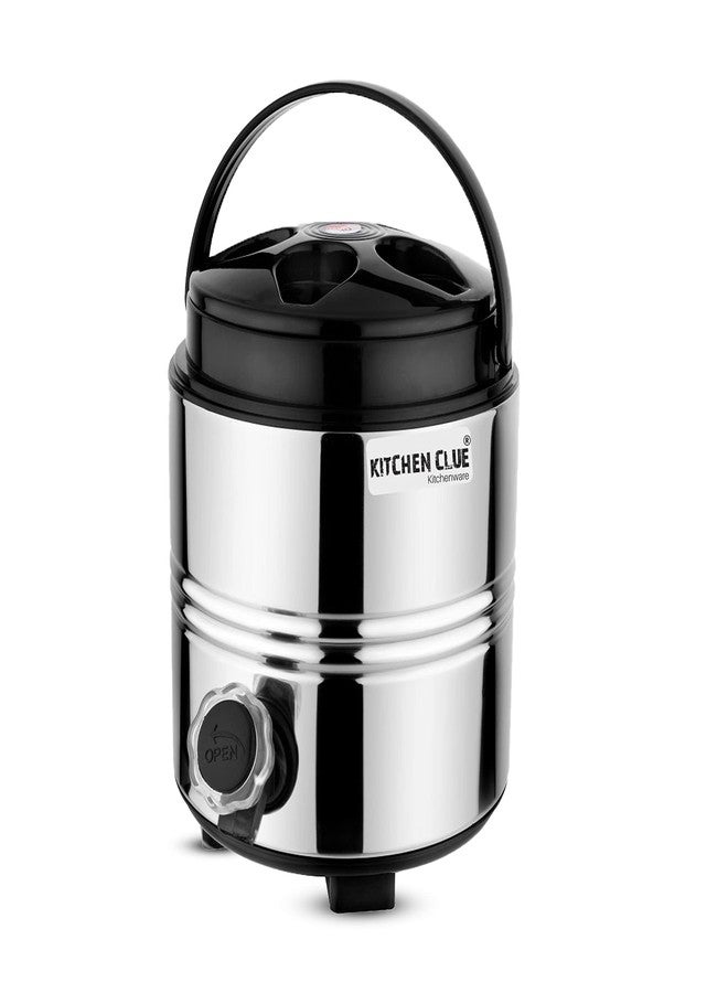 KITCHEN CLUE Stainless Steel Travel Water Jug 3 Liter, Silver - Fresh Quality Plastic & 304 Grade Quality Steel - Double Wall Thick PUF Insulation Keeps Water/Tea Hot & Cold for 4-5 Hours - Image 1