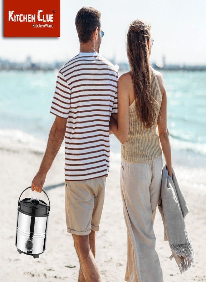 KITCHEN CLUE Stainless Steel Travel Water Jug 3 Liter, Silver - Fresh Quality Plastic & 304 Grade Quality Steel - Double Wall Thick PUF Insulation Keeps Water/Tea Hot & Cold for 4-5 Hours - Image 3