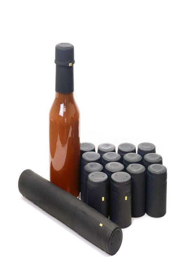 nicebottles Shrink Capsules, Black, 28x50mm, Pack of 30 - Compatible 5oz & 10oz Woozy & Hot Sauce Bottles - BOTTLE NOT INCLUDED - Image 1