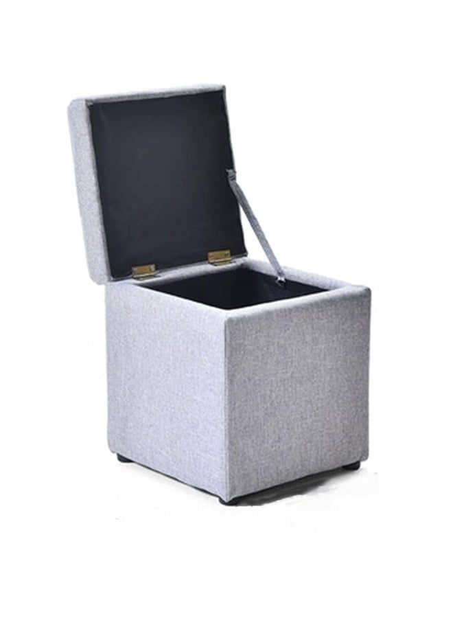Storage Ottoman Footrest Stool Square Linen Fabric with Hidden Storage – Multi-Functional Cube Seat, Toy Box Organizer, Coffee Table & Shoe Storage Bench – Modern Space-Saving Ottoman for Living Room & Bedroom - Image 1