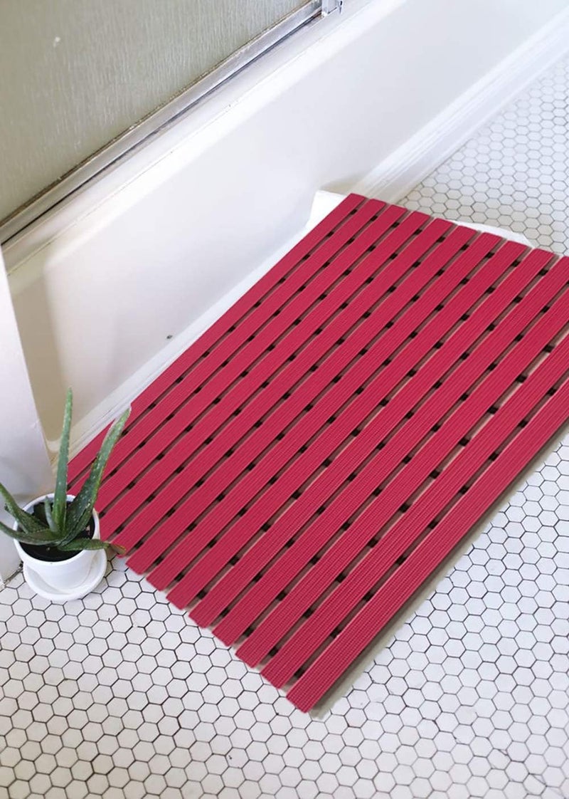 F fabsouk Premium Shower Mat Anti Slip, Striped Anti Skid for Bathroom, Stand up mat for Bath, Shower, Kitchen, Anti Bactirial, Machine Washable(1.5ft x 2ft) - Also Available in 5 Meter Roll - Image 5