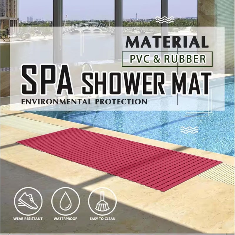 F fabsouk Premium Shower Mat Anti Slip, Striped Anti Skid for Bathroom, Stand up mat for Bath, Shower, Kitchen, Anti Bactirial, Machine Washable(1.5ft x 2ft) - Also Available in 5 Meter Roll - Image 3