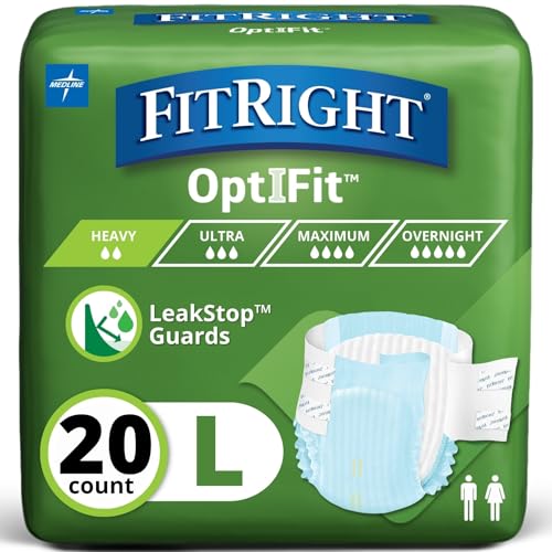 FitRight Extra Adult Diapers Disposable Incontinence Briefs LeakProof Diaper Absorbent Briefs for Men and Women Maximum Protection Large 44 56 in 20 Briefs per Bag - Image 2