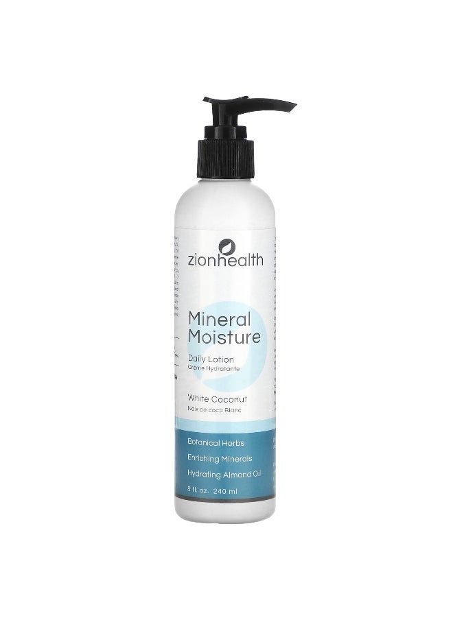 Zion Health Zion Health, Mineral Moisture Daily Lotion, White Coconut, 8 fl oz (240 ml)  - Image 1