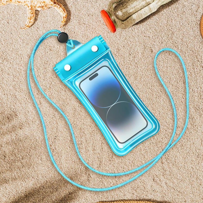 Waterproof Case for Phone,Floating Touch Screen Dry - Waterproof Pouch for Swimming,for Men Women Surfing Snorkeling Drifting Swimming Outdoor Cruise Travel Beach Blue - Image 5