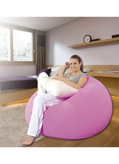 DubaiGallery Inflatable Lazy Living Room Sofa Air Beanbag Multicolour 105 x 105 x 65cm  - Image 1
